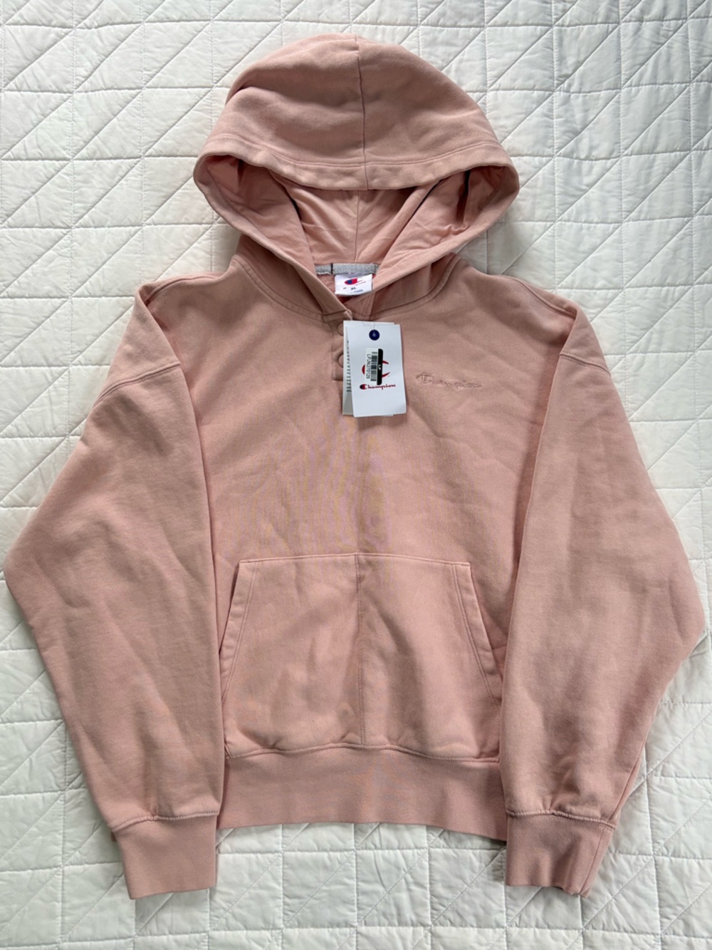 Champion Women's Vintage Wash Fleece Hooded Sweatshirt Evening Sand XL